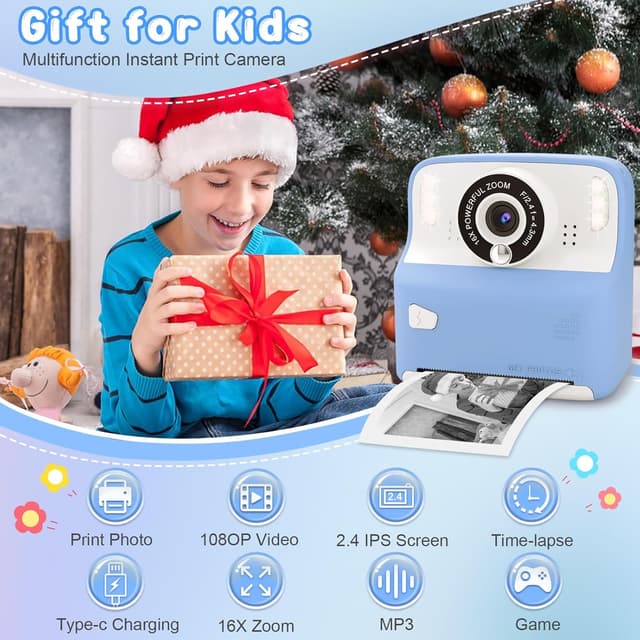 Detalle 2 de Amzelas Kids Instant Print Camera 32GB