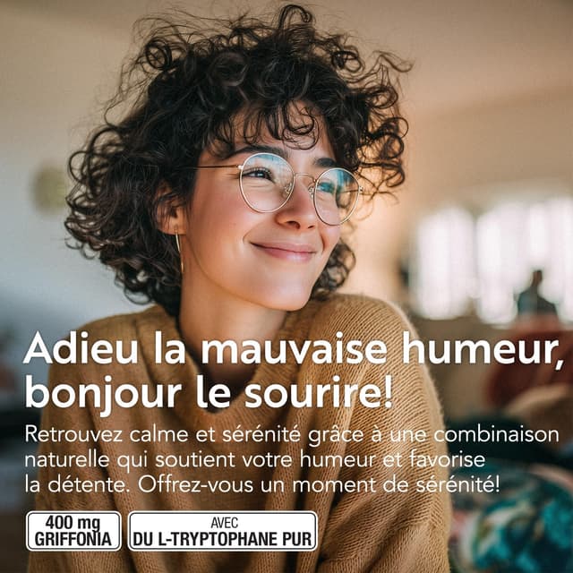 Detalle de Griffonia Simplicifolia Tryptophane PiùLife 400 mg – extrait végétal source de tryptophane