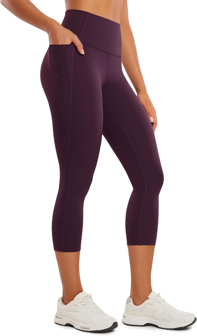 Detalle de CRZ YOGA Da Donna Butterlux: pantaloni capri da allenamento yoga con tasche (vita alta)