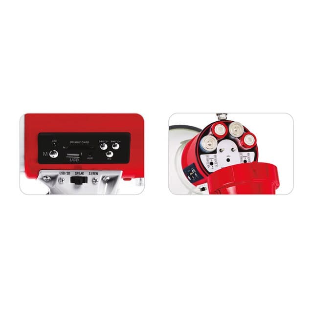 Detalle 2 de Fonestar MF-114SU Megáfono USB/SD/MP3 📢