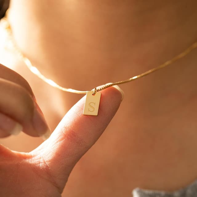 Thumbnail 4 de BodyBonita Collana iniziale placcata oro 14K donna 💍