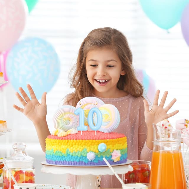 Detalle de Hongplus Macaron Pink Number 17 Candle – pastel “17” birthday cake topper