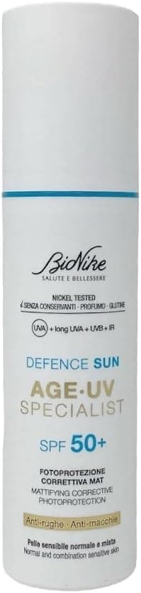 Detalle de BioNike Defence Sun Age UV Specialist SPF 50+ crema viso antirughe per pelli secche