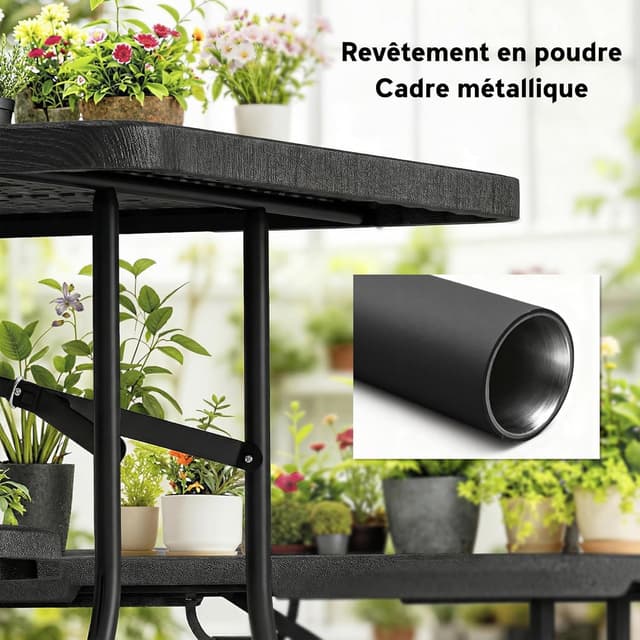 Thumbnail 6 de Outsunny Table Pliante 180 cm et Bancs Pique-Nique