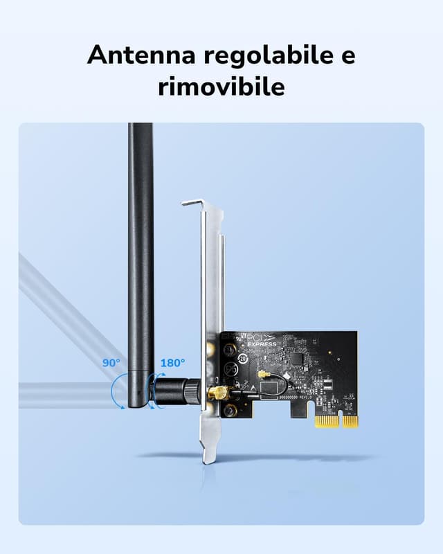 Detalle de Cudy AC650 WiFi dual band PCIe 650 Mbps