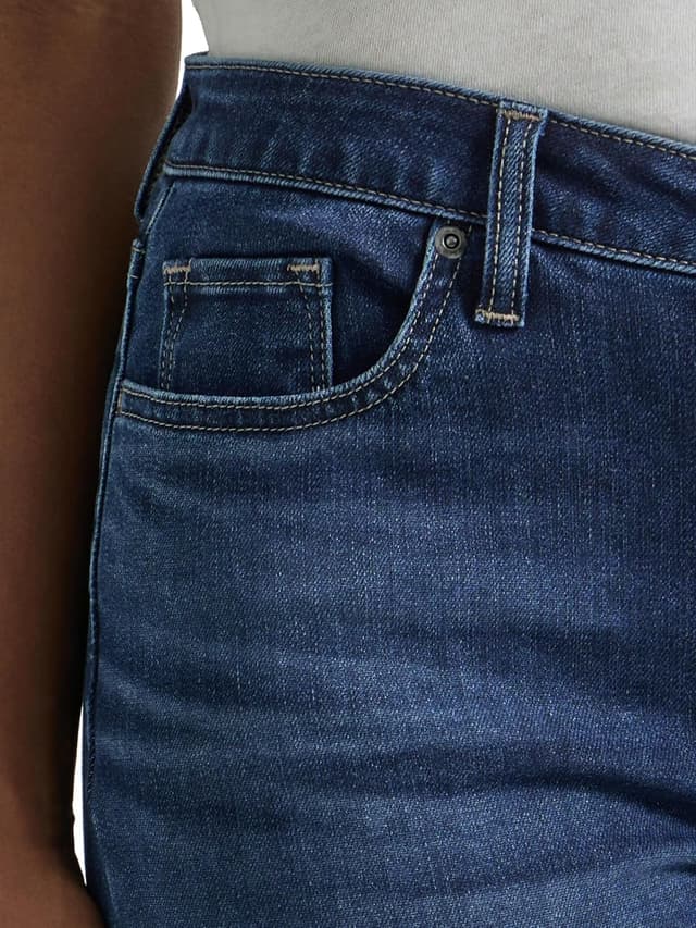 Detalle 2 de Jean bootcut taille mi-haute Lee Legendary Mid Rise, Rivers Edge, taille 42 femme