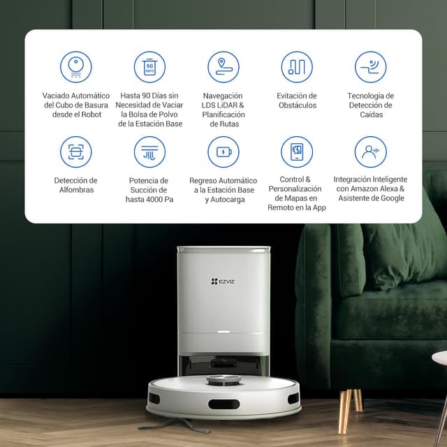 Thumbnail 8 de EZVIZ RE4 Plus: Robot Aspirador y Friegasuelos con Autovaciado 🧹