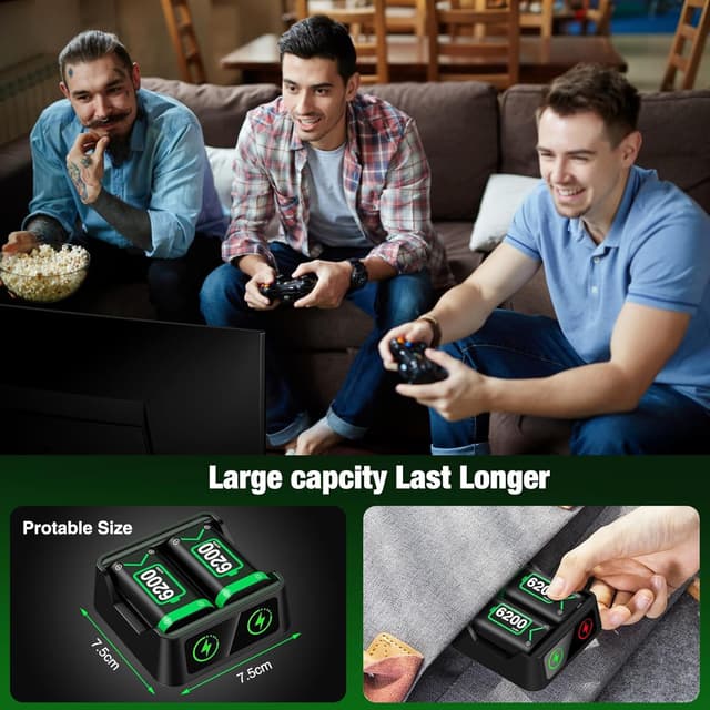 Thumbnail 6 de HELLCOOL Battery Pack Rechargeable 4800mWh for Xbox controllers