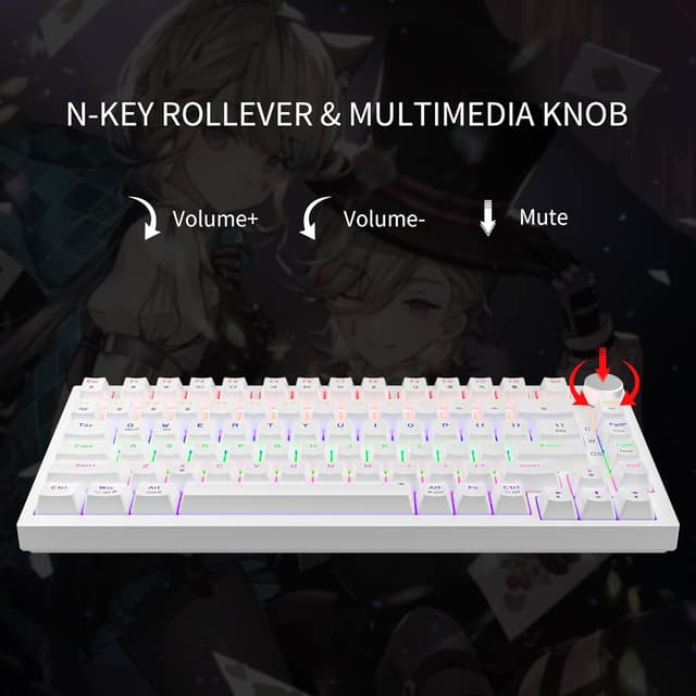 Detalle de Newmen GM326 mechanical keyboard, 75% TKL