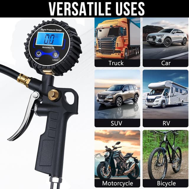 Thumbnail 5 de DigitPro Digital Tire Pressure Gauge 3–250 PSI