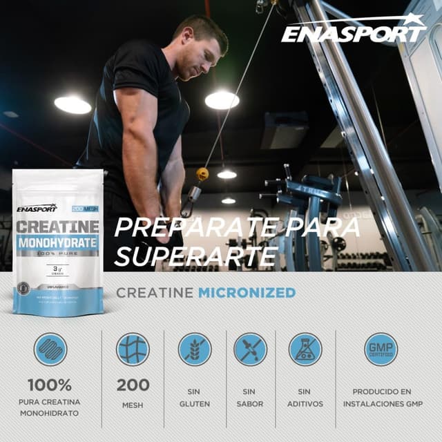 Thumbnail 1 de Enasport Creatina Monohidrato 150g 💪 50 Porciones Sin Gluten