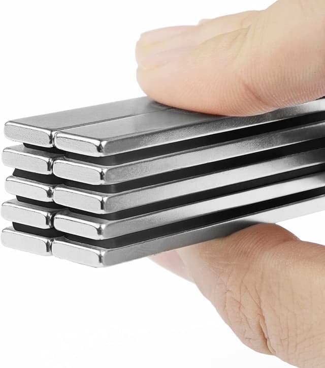 Detalle de FINDMAG 10er-Set Neodym-Stabmagnete 60 x 10 x 3 mm mit doppelseitigem Klebeband