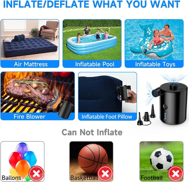 Detalle 2 de Electric Air Pump 400L/min for inflatables