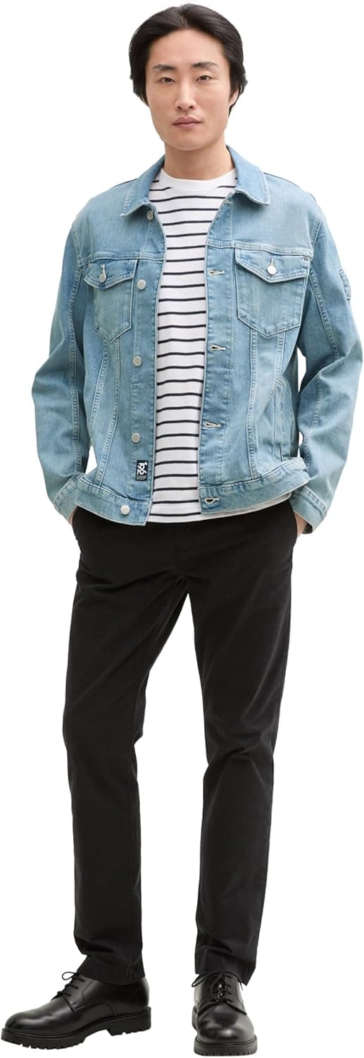 Detalle 2 de TOM TAILOR giacca di jeans da uomo: comfort e vestibilità su misura