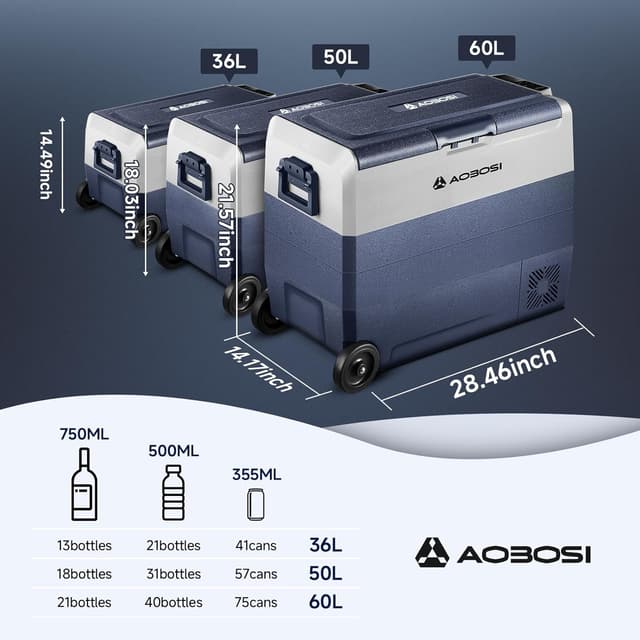Thumbnail 6 de AAOBOSI 60L compressor car fridge freezer