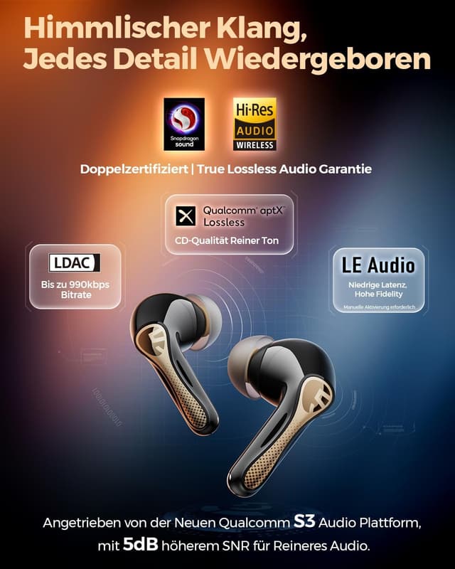 Detalle 2 de SoundPEATS Air5 Pro+ Kopfhörer mit ANC und LDAC