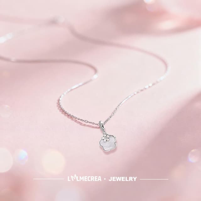 Detalle de LMLMECREA Charm Anhänger aus 925 Sterling Silber mit Florendesign für europäische Armbänder