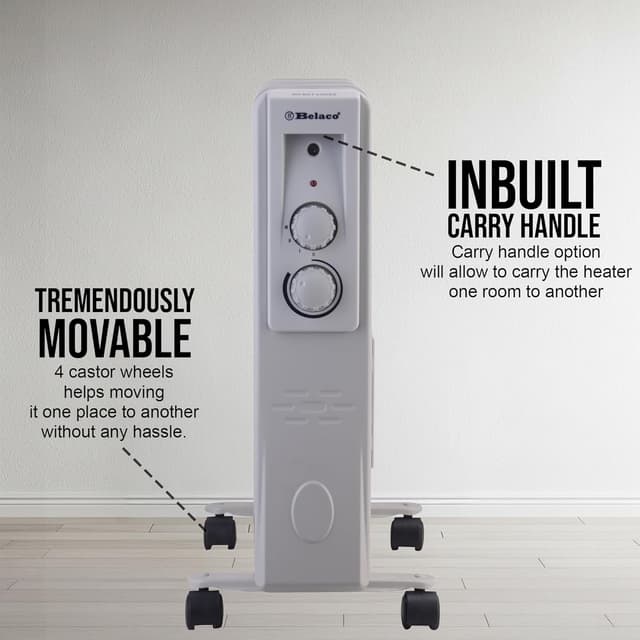 Detalle de Belaco 2500W oil filled radiator heater 11-fin