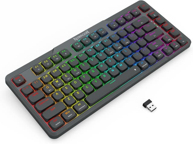 Thumbnail 6 de Redragon K706 PRO 75% Wireless Gasket RGB Gaming Keyboard (82 keys) with low-profile linear red switches