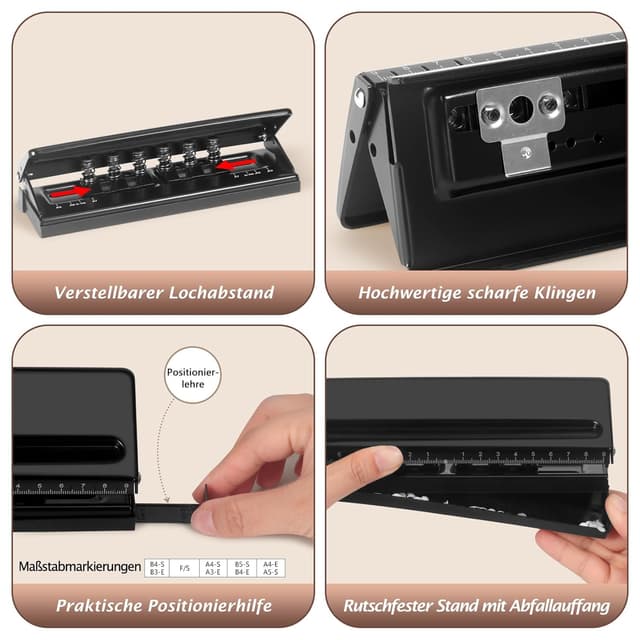 Detalle de Verstellbarer 6‑Loch‑Locher 5,5 mm