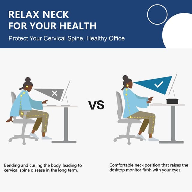 Thumbnail 6 de Fenge Dual Monitor Stand (Oak) – adjustable length and angle with 3 shelves