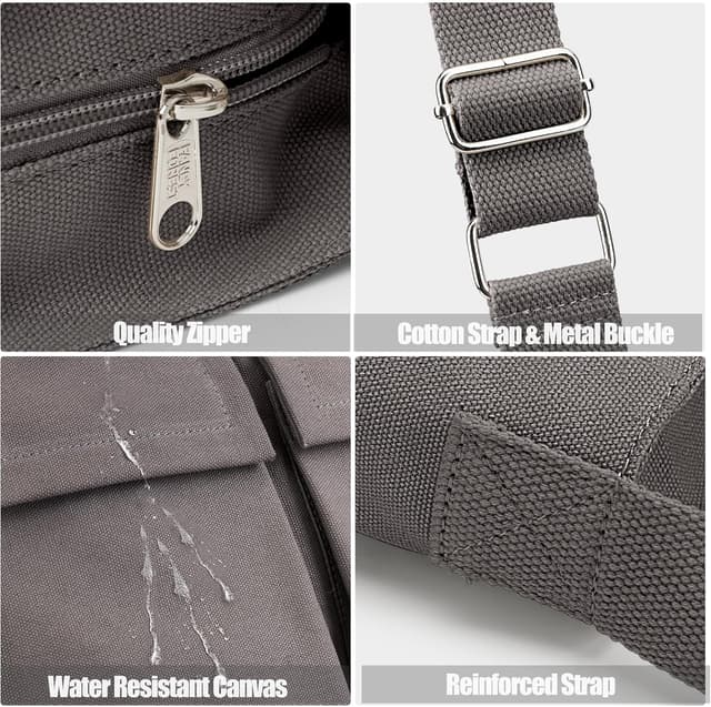 Thumbnail 6 de KALIDI Canvas Hobo Bag for Women with Zipper – Large Capacity Shoulder Tote