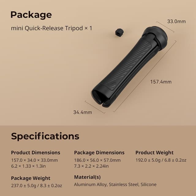 Thumbnail 5 de SmallRig Mini-Stativ 4117 mit Schnellverschluss
