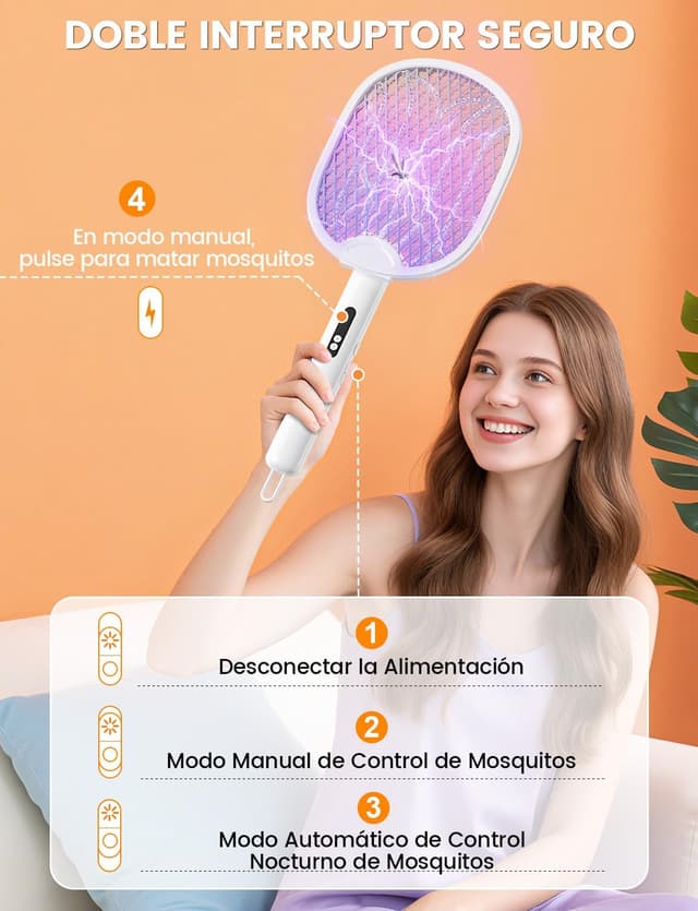 Thumbnail 3 de WOCVRYY Raqueta Eléctrica 4000 V 1800 mAh