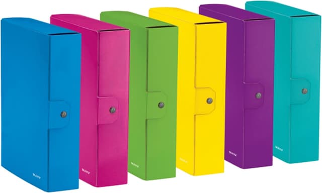 Detalle 2 de Leitz Scatola portadocumenti con chiusura a bottone WOW Blu metallizzato 39680036