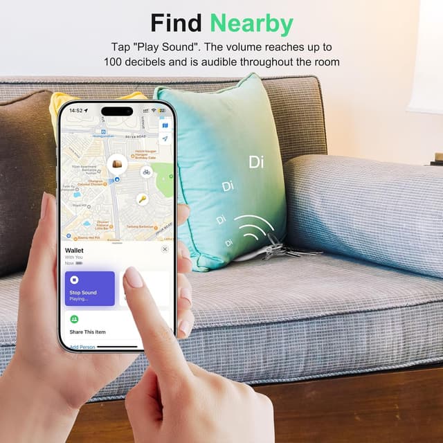 Detalle de Bnlei Smart Air Tracker Tag, Find My, iOS, 4 pz