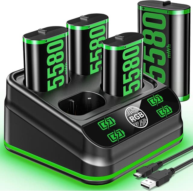 Detalle de Xbox One Controller Charger with 5580mWh Batteries