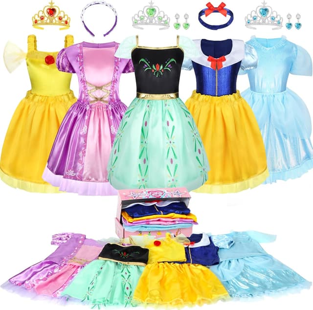 Imagen de LIMIROLER Princess Dress Up Set for Toddler Girls 3-6 en OfertitasTOP