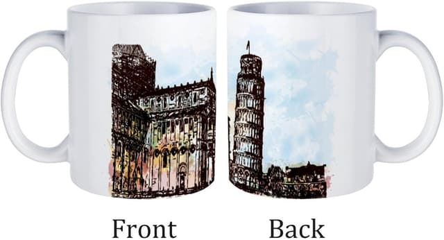Detalle de 11 oz Ceramic Coffee Mug, Pisa Print