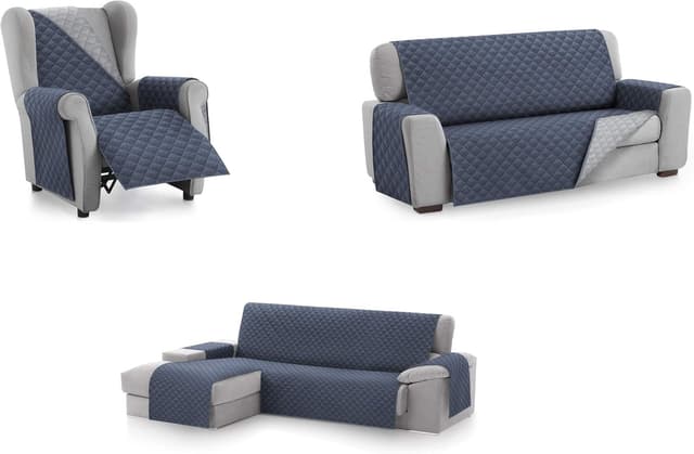 Thumbnail 6 de Textilhome Funda Malu 1 Plaza para Sofá Relax 🛋️ Azul C/5