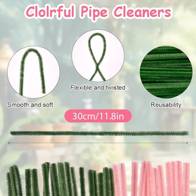 Thumbnail 2 de Ainiv 300 Stück Pfeifenreiniger 30 cm 🎨