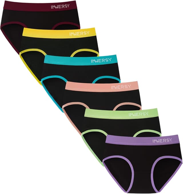 Thumbnail 6 de INNERSY Lot de 6 culottes fille en coton stretch (8 à 16 ans)