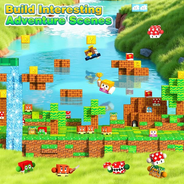 Detalle de LUVTOY Magnetische Bausteine für Kinder – magnetisches Spielset ab ca. 3 Jahren