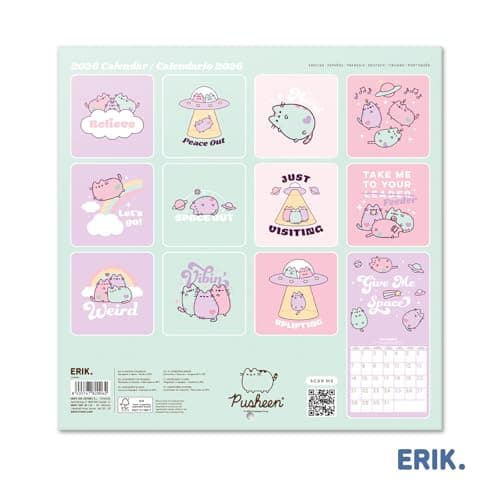 Detalle 2 de Grupo Erik Calendario Pusheen 2026 30×30 cm 📅