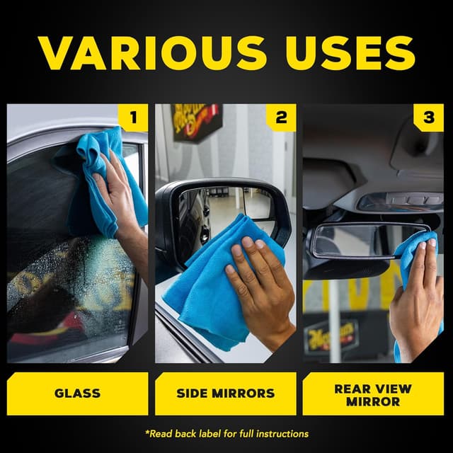 Thumbnail 6 de Meguiar's Perfect Clarity Glass Towels (3-Pack) — Premium Streak-Free, Lint-Free Microfiber for Windows & Windshields