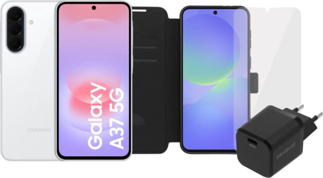 Thumbnail 13 de Samsung Galaxy A37 256 GB Weiß 5G mit Komplettes Zubehörset (inkl. 45-W-Ladegerät & Book Case)