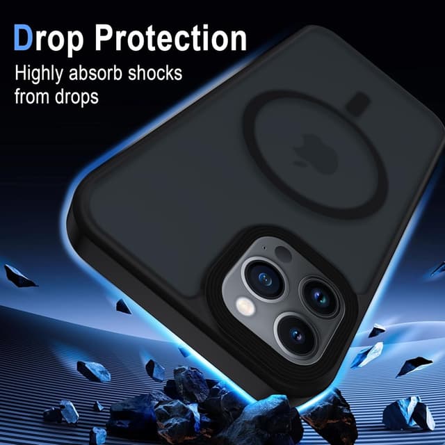 Detalle de XTCASE Coque iPhone 11 Pro magnétique compatible MagSafe (noir) – face mate translucide et protection anti-chocs