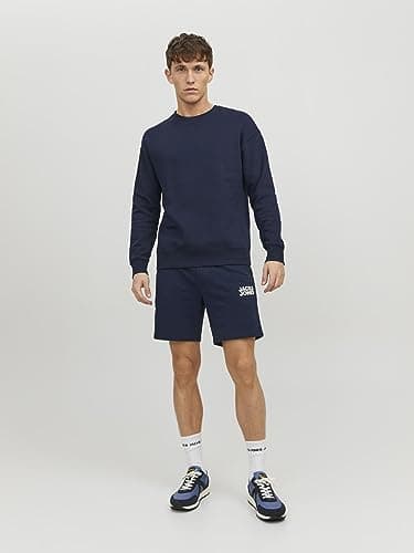 Detalle 2 de JACK & JONES JPSTNEWSOFT Sweat Shorts para hombre (L) en Navy Blazer