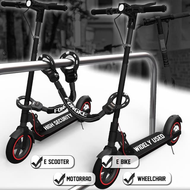 Detalle 2 de FONGKE E-Scooter Schloss 8 mm Kettenschloss