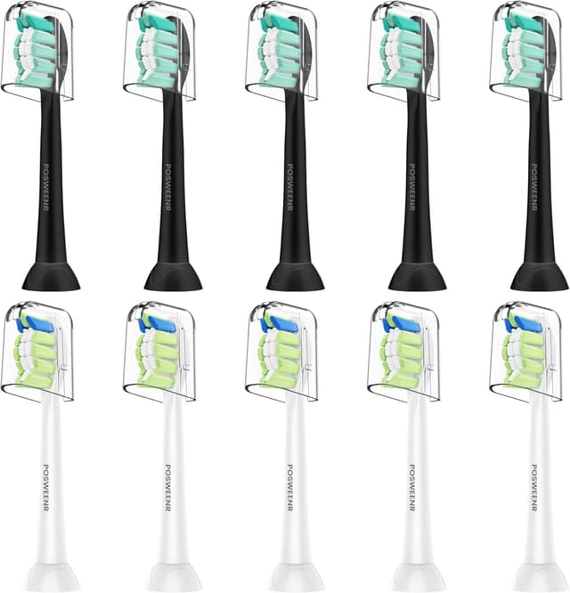Thumbnail 6 de POSWEENR Replacement Toothbrush Heads 10 Pack 🪥