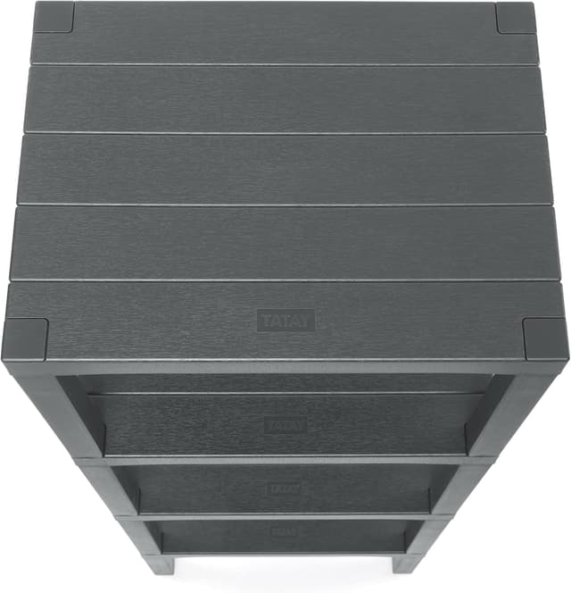 Detalle de TATAY Scaffale Bagno Lombok a 4 ripiani grigio, resistente all’umidità fino a 40 kg