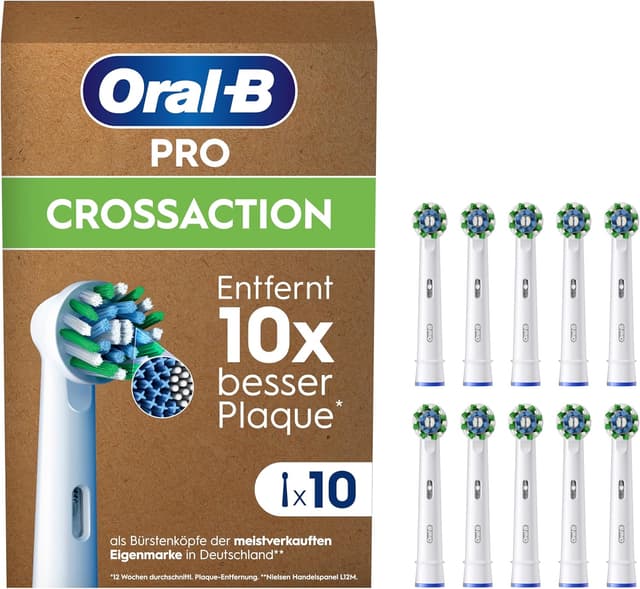 Imagen de Oral-B Pro CrossAction Aufsteckbürsten 10 Stück en OfertitasTOP