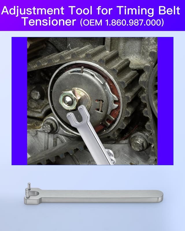 Detalle 2 de RUIZHI outil de courroie de distribution (support arbre à cames, tendeur et verrouillage) compatible Fiat 1.2/1.4 8V