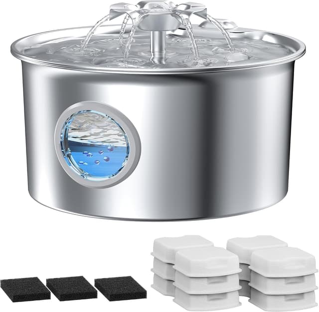 Imagen de Bebedero gatos acero 2,6 L IHOUONE en OfertitasTOP