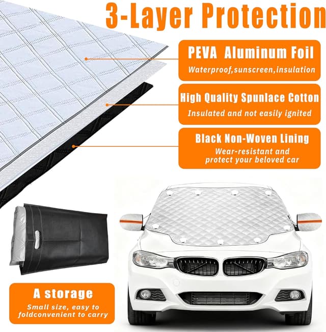 Detalle 2 de HuaCommerce Windscreen Cover 145x110cm