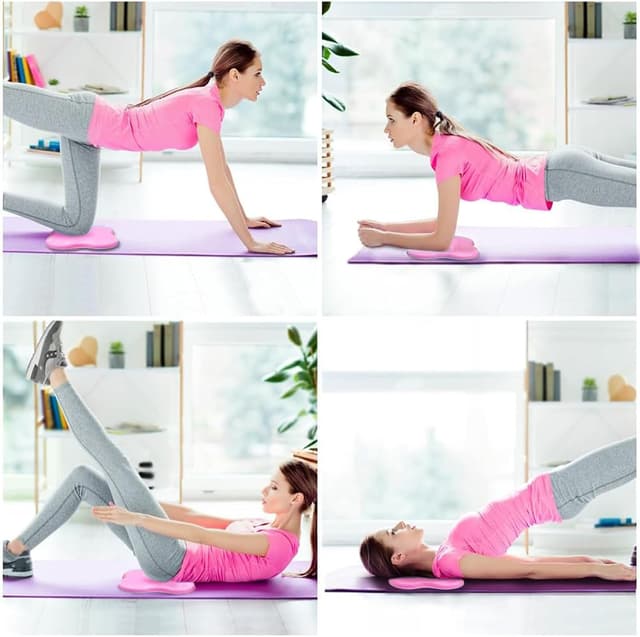 Detalle 2 de Flintronic Yoga Genouillère (2 pièces) avec tapis antidérapants et bandes de résistance pour protéger genoux, coudes et poignets